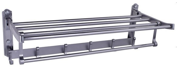 【高檔太空鋁鐵灰色浴巾架,活動浴巾架,折疊浴巾架,毛巾架,衣鉤】價格,廠家,圖片,其他水暖衛浴五金,佛山市南海區卡西歐金屬制品廠-